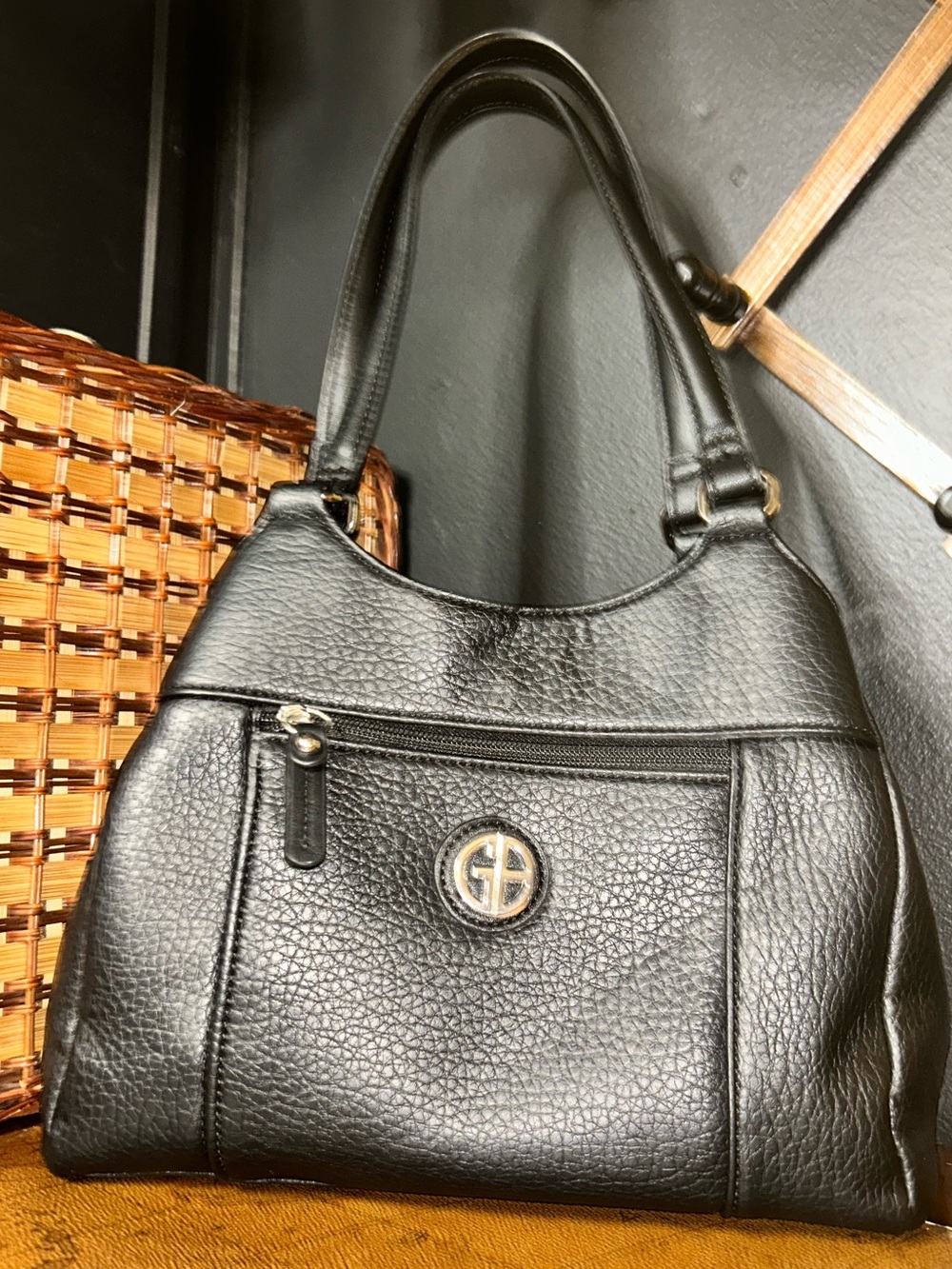 Giani Bernini Pebbled 4-Poster Tote/Shoulder Bag